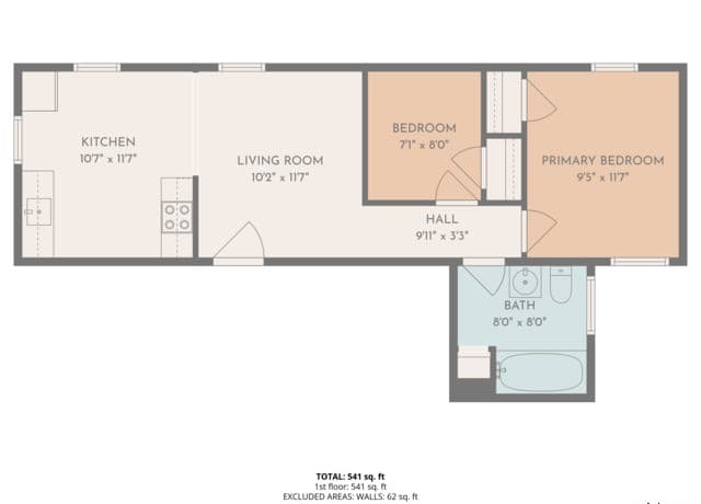 1-bedroom rental at 455 Eleanor Unit 1 in San Antonio TX